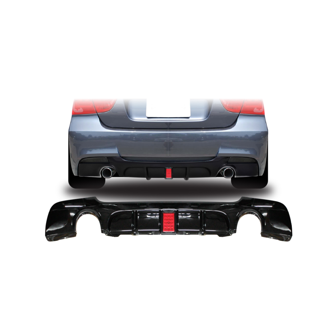 BM E92 335i F1 INSPIRED GLOSS BLACK REAR DIFFUSER (non oem)