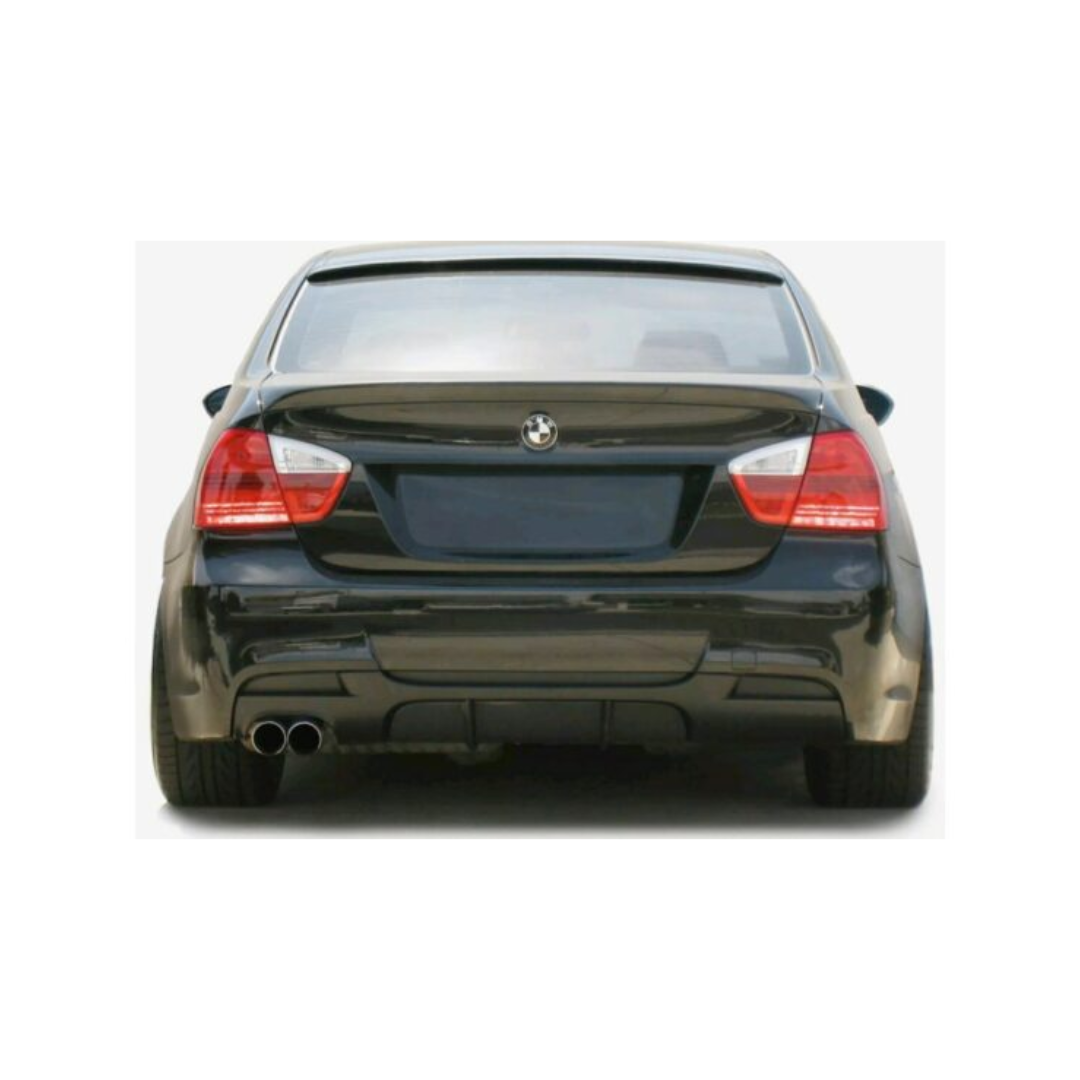 BM E90 SINGLE EXHAUST EXIT GLOSS BLACK REAR DIFFUSER (non oem)