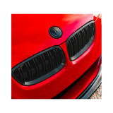BM E92/E93 FACE-LIFT DOUBLE SLAT GLOSS BLACK KIDNEY GRILLS (non oem)