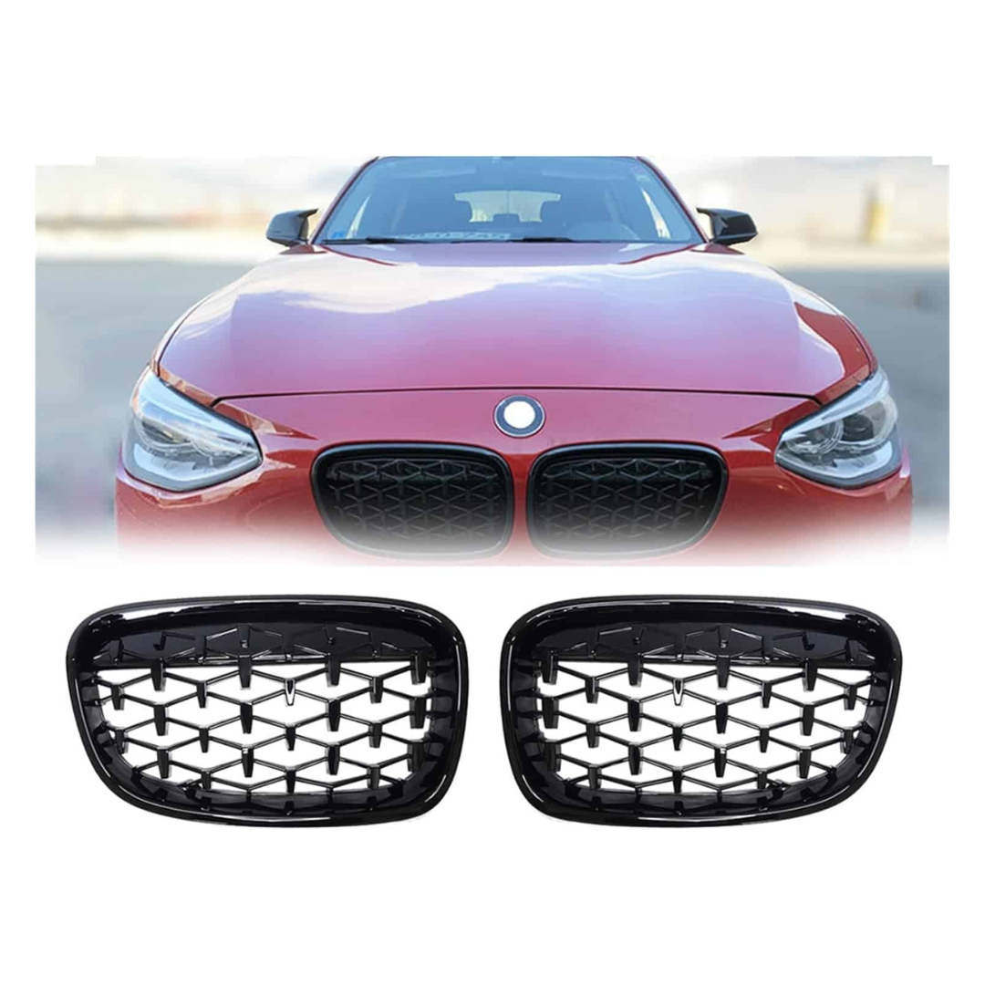 BM F20 LCI DIAMOND GLOSS BLACK KIDNEY GRILLS (non oem)