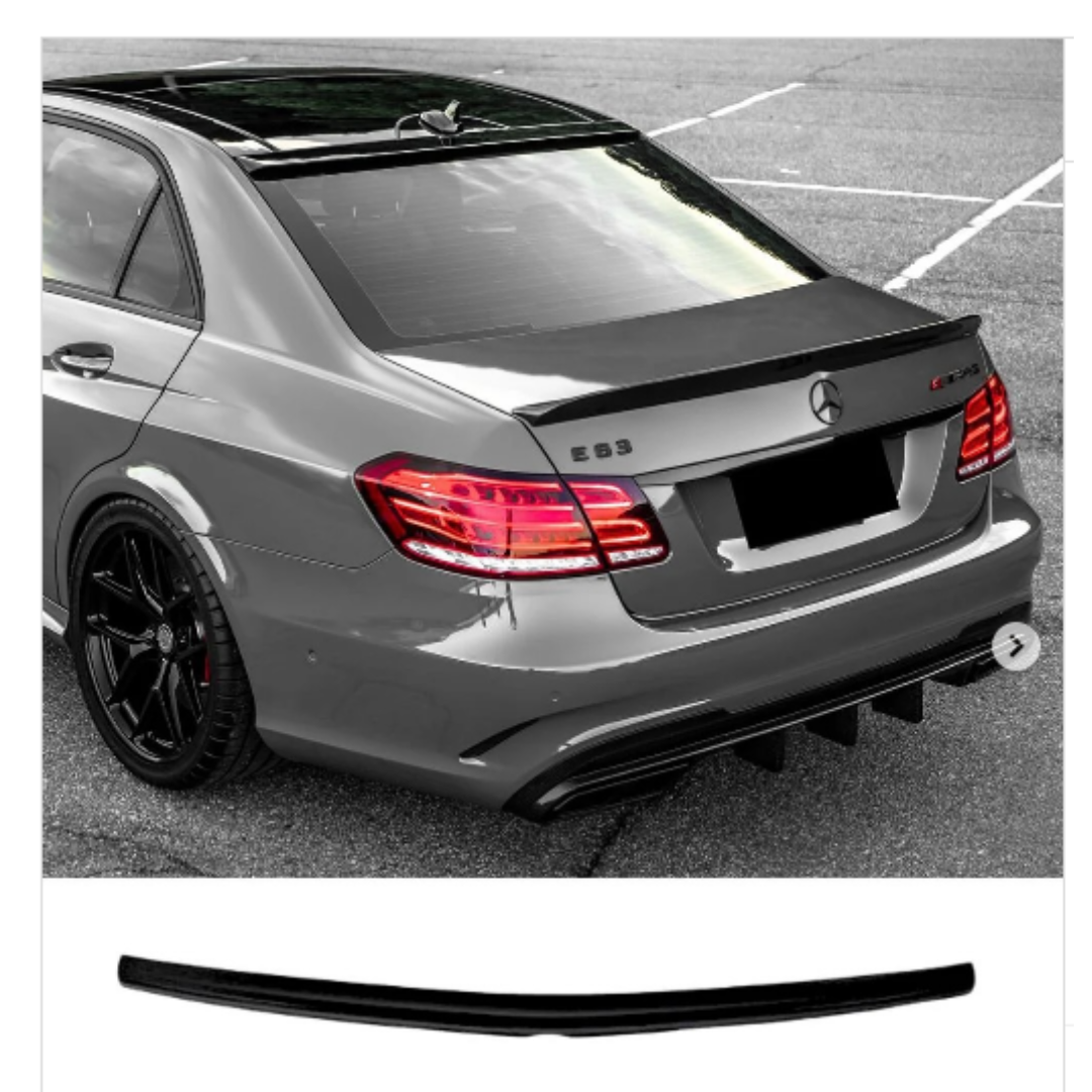 MERC E-CLASS W212 BOOT SPOILER - GLOSS BLACK NON OEM