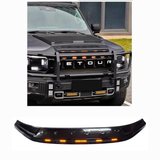 JETOUR T2 BONNET GUARD WITH LED - GLOSS BLACK (non oem)