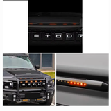 JETOUR T2 BONNET GUARD WITH LED - GLOSS BLACK (non oem)