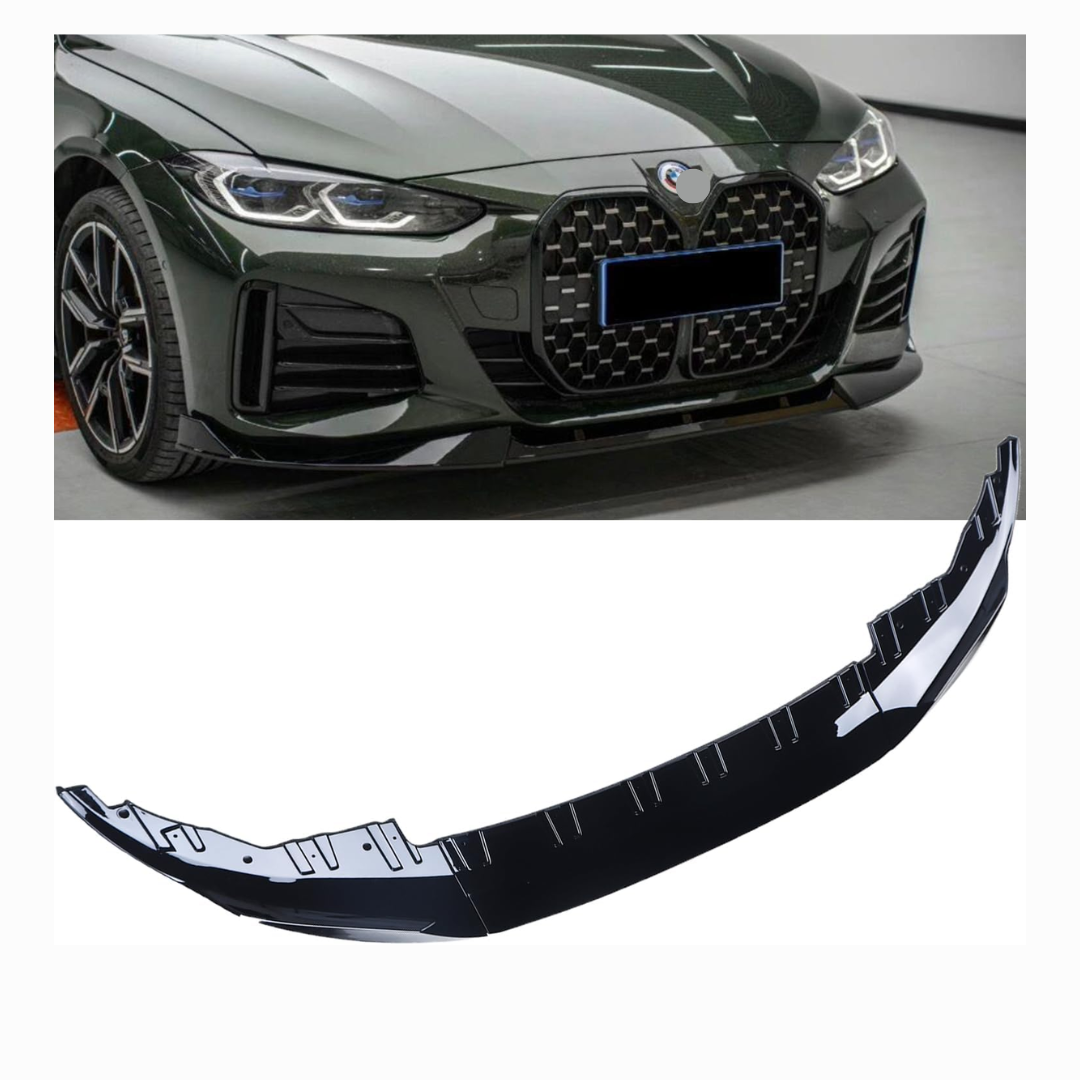 BM G42 4 SERIES - FRONT LIP SPOILER GLOSS BLACK 3PC (non oem)
