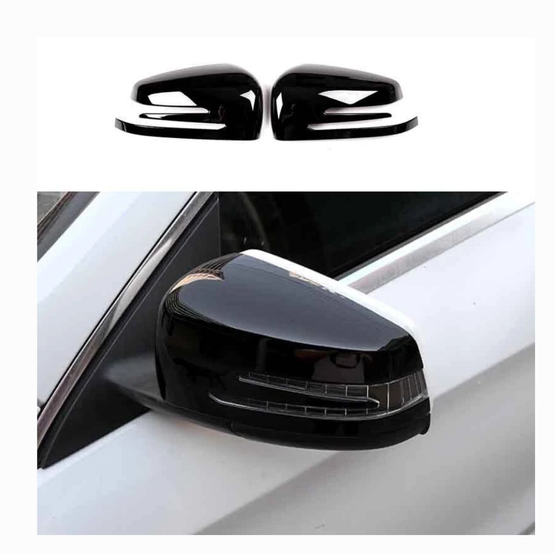 MERC W204/ W176/ W117/W211 GLOSS BLACK CLIP ON MIRROR COVERS (non oem)