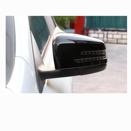 MERC W204/ W176/ W117/W211 GLOSS BLACK CLIP ON MIRROR COVERS (non oem)