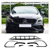 MERC CLA W117 7PC GLOSS BLACK FRONT CANARDS (non oem)