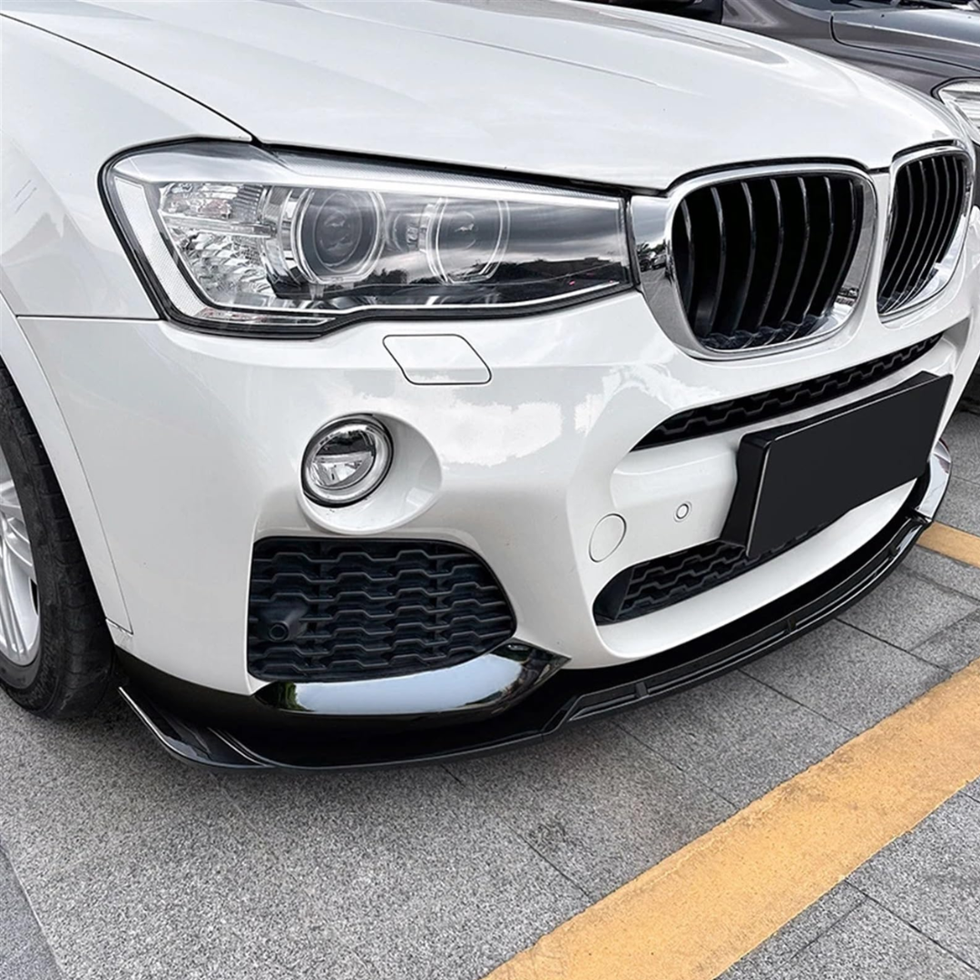 BM F25 X3 FRONT SPLITTERS GLOSS BLACK - PRE FACE (non oem)