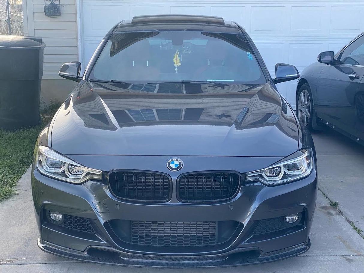 BM F30 3-Series V Style Front Lip spoiler – Gloss Black (Non oem)