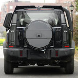 JETOUR T2 SPARE WHEEL COVER -  STAINLESS STEEL - FULL GLOSS BLACK (non oem)