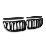 BM E90 PRE-FACE GLOSS BLACK DOUBLE SLAT KIDNEY GRILLS (non oem)