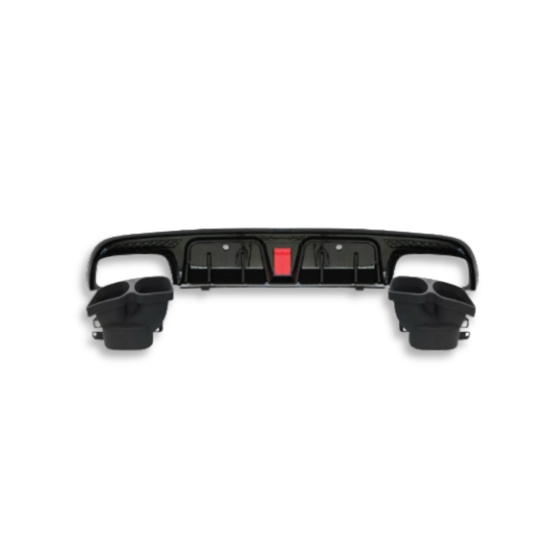 W251 Rear Diffuser MERC W205 COUPE F1 INSPIRED GLOSS BLACK REAR DIFFUSER (non oem ...
