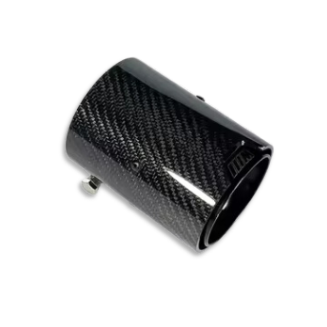 BM CARBON FIBRE-BLACK EXHAUST TIP 70X90 (NON OEM)